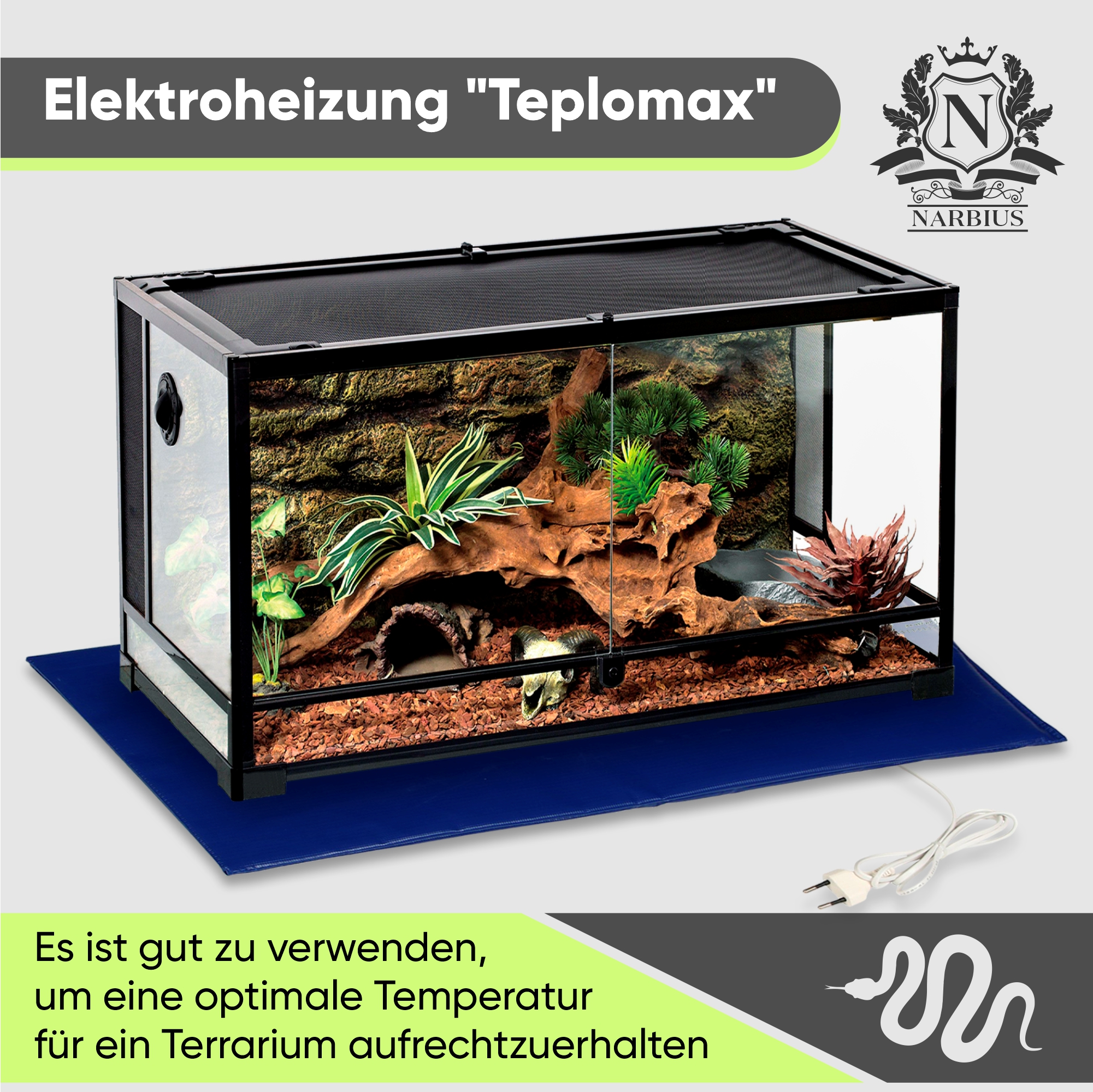 Heizung Anzucht Reptilien Heizmatte Terrarium Wärmematte Sämling Germination 20W